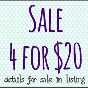 Choose 4 items that are $15 or less and pay $20!